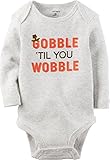 Carter's Unisex Baby Bodysuits, Heather, 12 Months