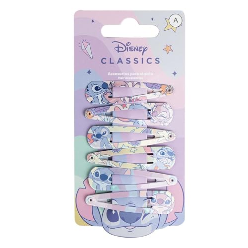 Disney Stitch Hair Snap Clips für Mädchen, 5.1 cm Metall...