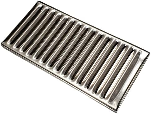 Stainless Products Ltd Stainless Steel Low Profile Drip Tray - Perfect for Home, Club, Bar, Cafe, Restaurant, Hotel, or Commercial Use - Heavy Duty Easy to Clean, No Drain (4″x8″)