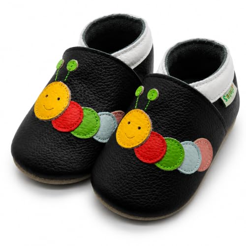 SAYOYO Weiche Leder Krabbelschuhe Baby Lauflernschuhe Jungen rutschfeste...