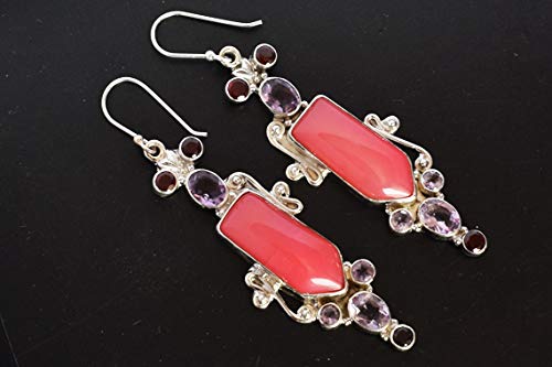 Boucles d'oreilles en agate et améthyste, le cadeau artisanal idéal - 2