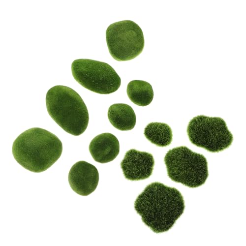 PRETYZOOM Artificial Rocks Faux Moss Moss Stone for Plants Home Decoration 13pcs Simulation Stone Set