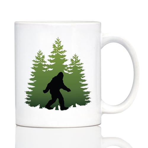 Taza de café Bevvee Bigfoot de cerámica blanca 11oz miniatura 1