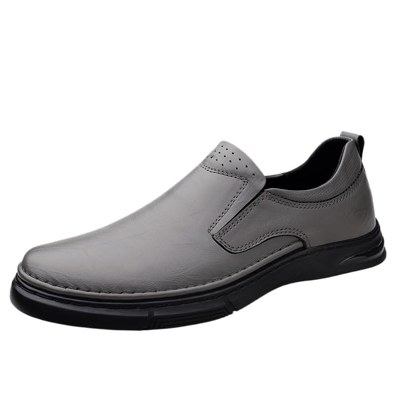 Men Formal Shoes Office Prom Comfort Orthopedic Slip On Italian Leather Round Toe Wedding Anti-Slip Non Slip Resistant Shoe