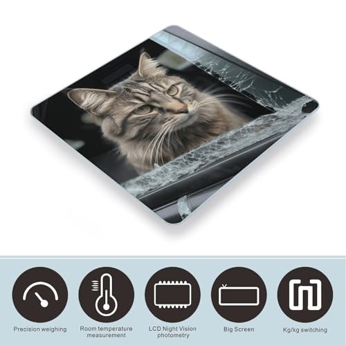Báscula de baño digital con vidrio templado 26 x 26 cm miniatura 3