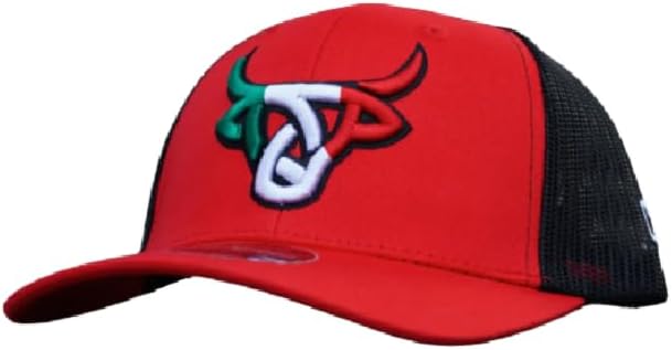 Lost Calf Mexico Flag RED Black 3D Cap