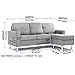Divano Roma Furniture Small Space Modern Sectional Sofa, Gray