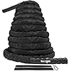 Yes4All Battle Rope, Battle Exercise Training Rope with Protective Cover – Steel Anchor & Strap Included, 38mm/50mm…