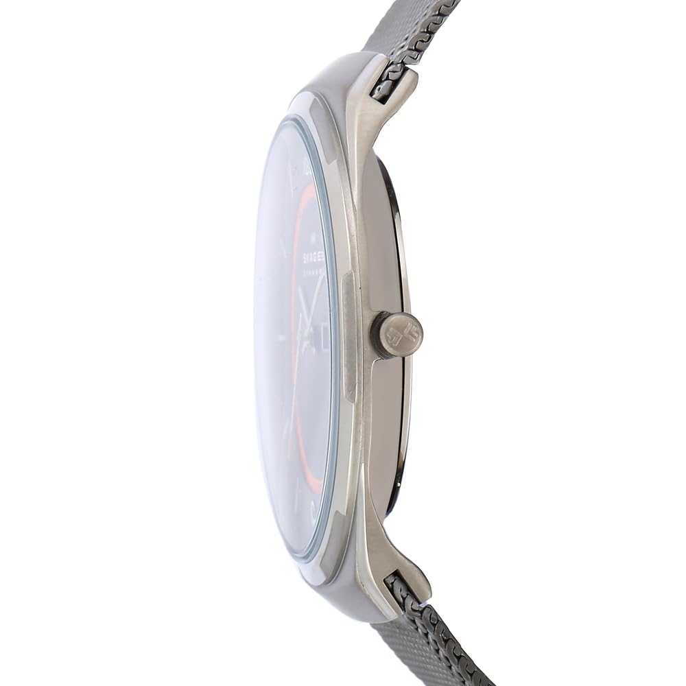 Skagen Melbye Titanium Zegarek dla mężczyzn, kwarcowy mechanizm z trzema wskazówkami i paskiem ze stali szlachetnej lub skóry