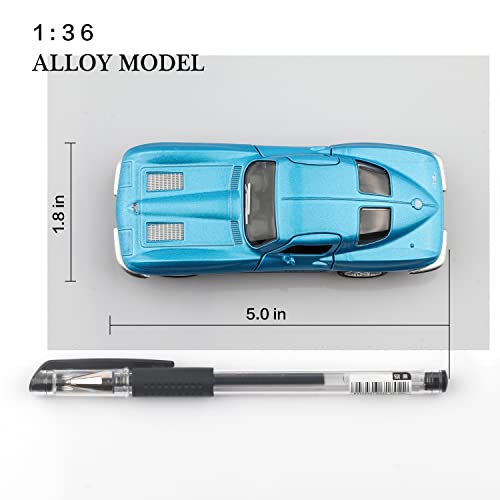 Modelo de coche 1:36 Chevrolet Corvette 1963 a escala miniatura 4