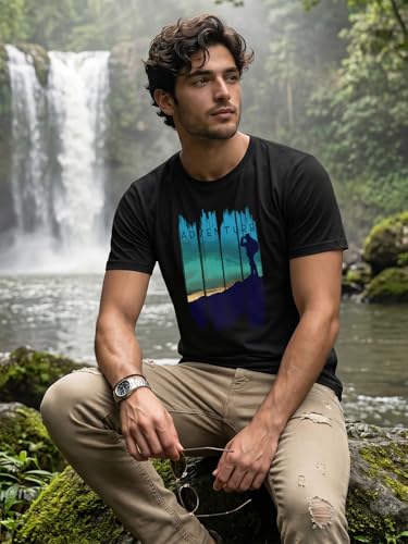 Image of Bewakoof Men's Game Over Printed 100% Cotton T-Shirt - Regular Fit, Round Neck, Half Sleeves