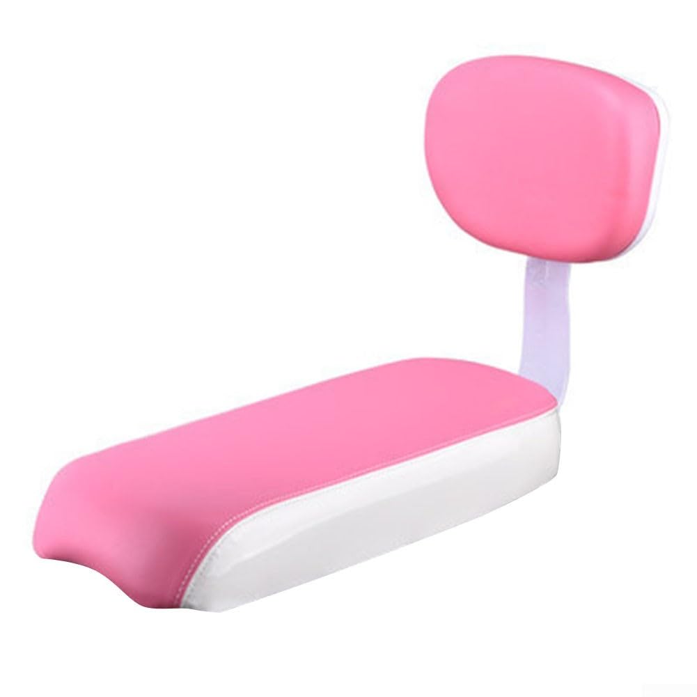 Seggiolino posteriore per bicicletta con schienale maniglia e pedali, supporto in acciaio al carbonio morbido, cuscino morbido per mountain bike, bici elettrica, adulti e ragazzi, blu, nero, rosa