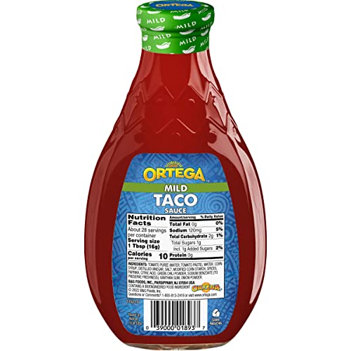 Ortega Taco Sauce Original Thick And Smooth, Mild, 16 Ounce #TOP1
