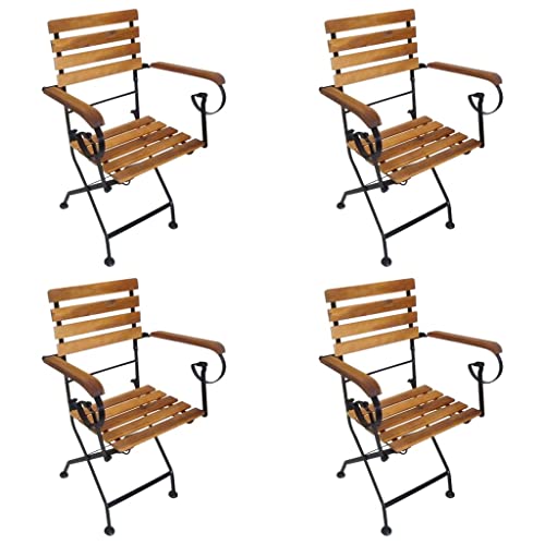 Klappbare 2 Stk.Gartenstühle Relax-Sessel,Gartenmöbel Massivholz Akazie -72140