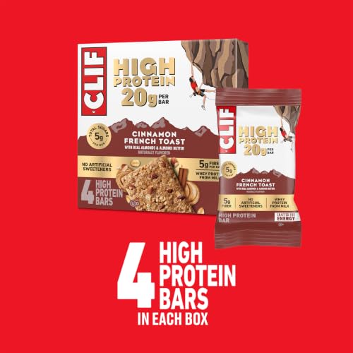 CLIF HIGH PROTEIN Cinnamon French Toast Protein Snack Bars, 4 ct - image 3