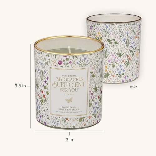 Image of Christian Art Gifts Grace is Sufficient Scented Candle: Soy Wax