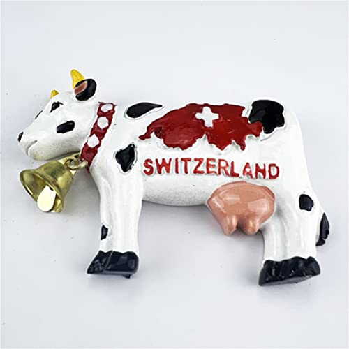 Imán decorativo de refrigerador estilo vaca 3D miniatura 2