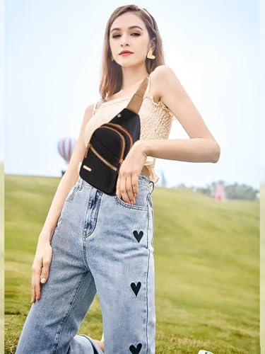 Image of Small Sling Bag for Women Crossbody Sling Backpack Casual Daypack Backpack Cross Body for Travel Outdoor Hiking