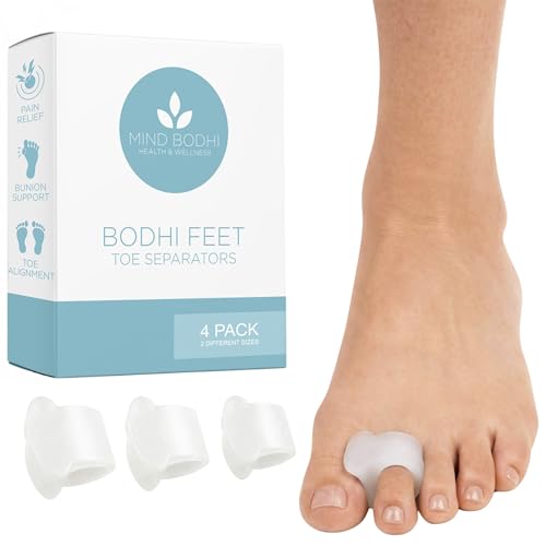 Mind Bodhi Toe Separators/Toe Spacers (4-Pack) - For Men &amp; Women - White
