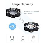 BAGSMART Rolling Duffle Bag with Wheels, 45L Carry-on Luggage Large Travel Bag with Shoes Compartment, Weekender Overnight Bag for Travel, Business Trips(Black) - Image 4