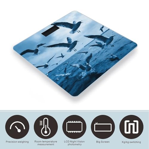 Báscula digital de baño con pantalla LCD y sensores precisos miniatura 3