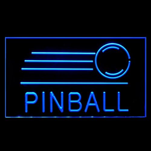 Miniatura 2 de 230045 Pinball Game Room Man Cave - Letrero de neón con luz LED (16 x 12 pulgadas, azul)