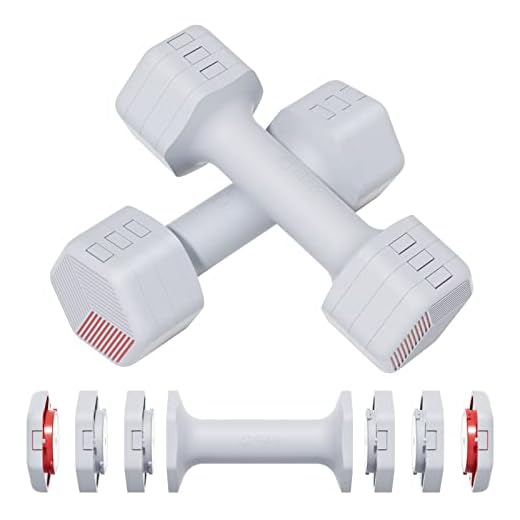 FIAR Adjustable Weight Dumbbells Set of 2 - A Pair 4lb 6lb 8lb 10lb Free Weights Set for Home Gym Equipment Workouts Strength Training for Women, Men,Teens 3 Colors