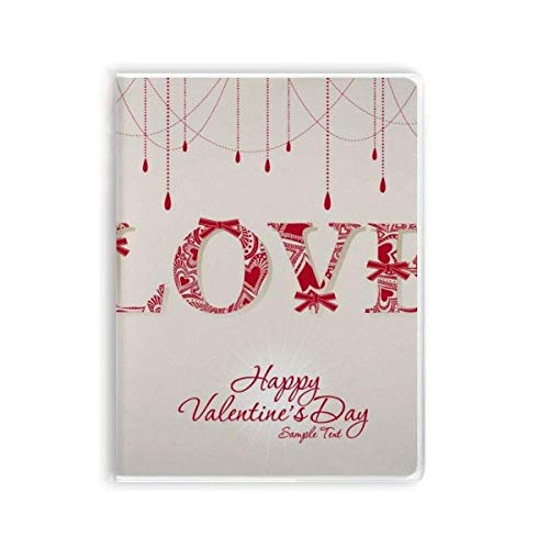 Carnet de notes Love Valentine's Day rouge à couverture souple pour écriture