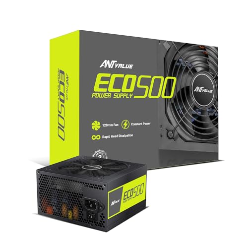 Ant Value ECO500 Non Modular Gaming Power Supply/PSU for PC