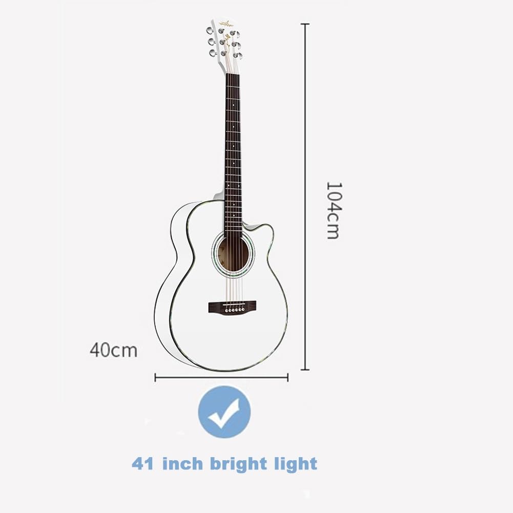 Akustikgitarren-Set in voller Größe mit Gigbag, Gurt, Stimmgerät, Cutaway-Design für Anfänger und Erwachsene