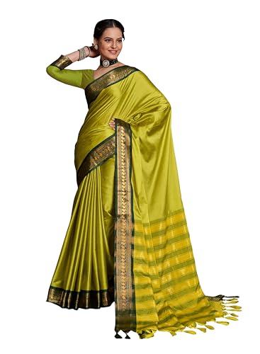 Image of Avantika Fashion Women's Woven Cotton Silk Art Silk Banarasi Saree With Blouse Piece