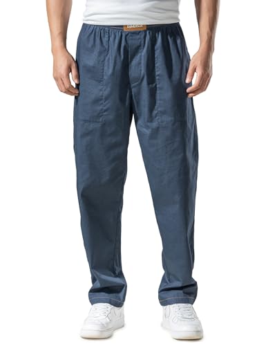 Image of DAMENSCH Relaxed Fit Premium Cotton Casual Style, Dual Pockets, Ultra light, Breathable, Anti-Bacterial, Stretchable, Soft Comfortable, Lounge Pyjamas For Men