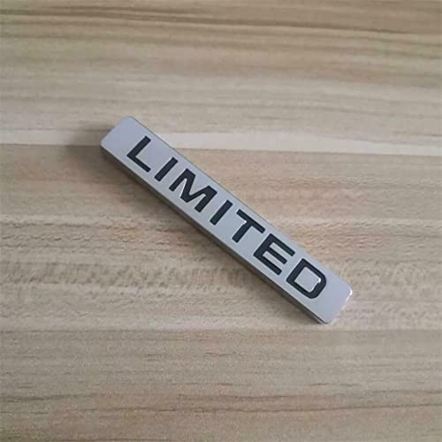 Image of 3D Metal Silver Limited Logo Car Sticker Side Fender Trunk Badge Emblem Decal (Chrome Black)