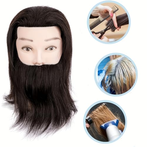 mannequin head human hair cosmetology students mannequin head styling heads barber mannequin head male with beard for cutting or dressing