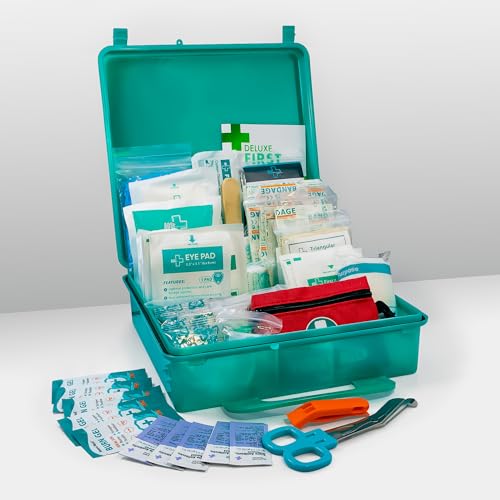 Image of General Medi 360 Pieces Hardcase First Aid Kit - Comprehensive Large First Aid Box Contains Premium Medical Supplies for Travel, Home, Office, Vehicle, Camping, Workplace & Outdoor (Pack of 2)