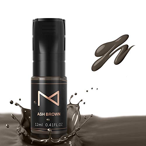 M Cosmetic LIQUID Pigment for Eyebrows/Brows Machine Use – Permanent Makeup Tattoo Ink Supplies Color Set 12ml (Ash Brown)