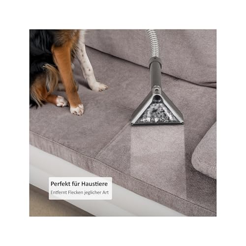 Genius Polsterreiniger Gerät Invictus F7 10 tlg., Waschsauger 1200 W, Fleckenreiniger, Nasssauger, für Teppich, Auto, Sofa, Vorleger Teppichreiniger, Nassreiniger Polstermöbel, großer Wassertank