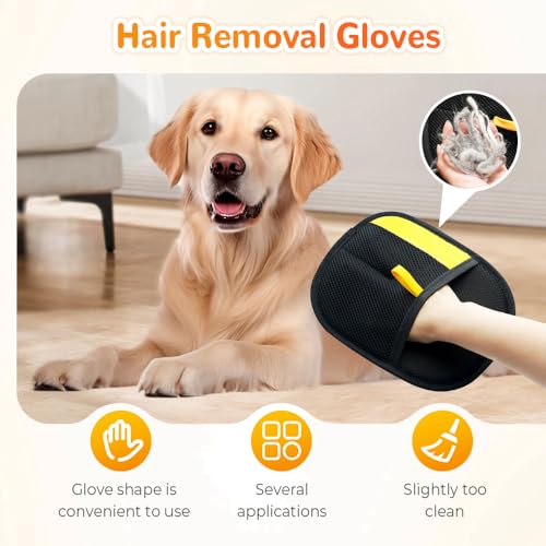 Pet Hair Removal Glove for Cats & Dogs, 2025 Upgrade Pet Hair Remover Glove, Electrostatic Pet Hair Removal Gloves for Dogs and Cats, Reusable Pet Hair Remover Glove (1)
