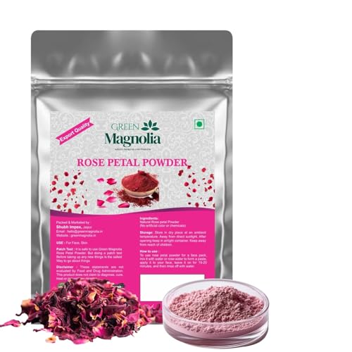 Image of Pure & Natural Rose Petal Powder for Face & Skin No Chemicals No Artificial Color Ideal For Skin Refreshing Cleansing & Glow (50gm)