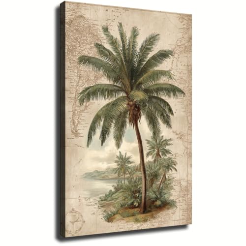 Vintage Palm Trees 20x30 Unframed