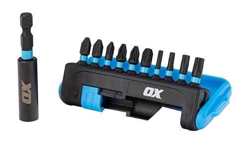 OX Pro 11pc Impact Bit Set Magnetic Bit Holder Impact Screwdriver Driver Bits Set Compatible with Others