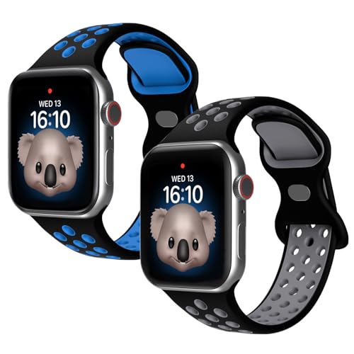 POPIGROUND Compatible with Kids Apple Watch Band 38mm 40mm 41mm for Boys Girls, Breathable Soft Silicone Sport Wrist Strap Compatible with iWatch Series 8/7/6/5/4/3/2/1/SE