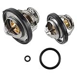 MOTOALL Engine Coolant Thermostat Set w/O-Ring 55111017AB Fit for Dodge Avenger Caliber Journey 2007-2020 for Jeep Compass Patriot 2007-2017 for Chrysler 200 Sebring 2007-2014