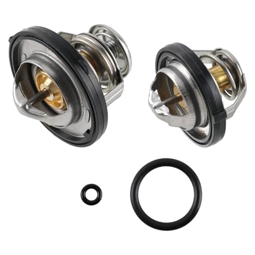 MOTOALL Engine Coolant Thermostat Set w/O-Ring 55111017AB Fit for Dodge Avenger Caliber Journey 2007-2020 for Jeep Compass Patriot 2007-2017 for Chrysler 200 Sebring 2007-2014