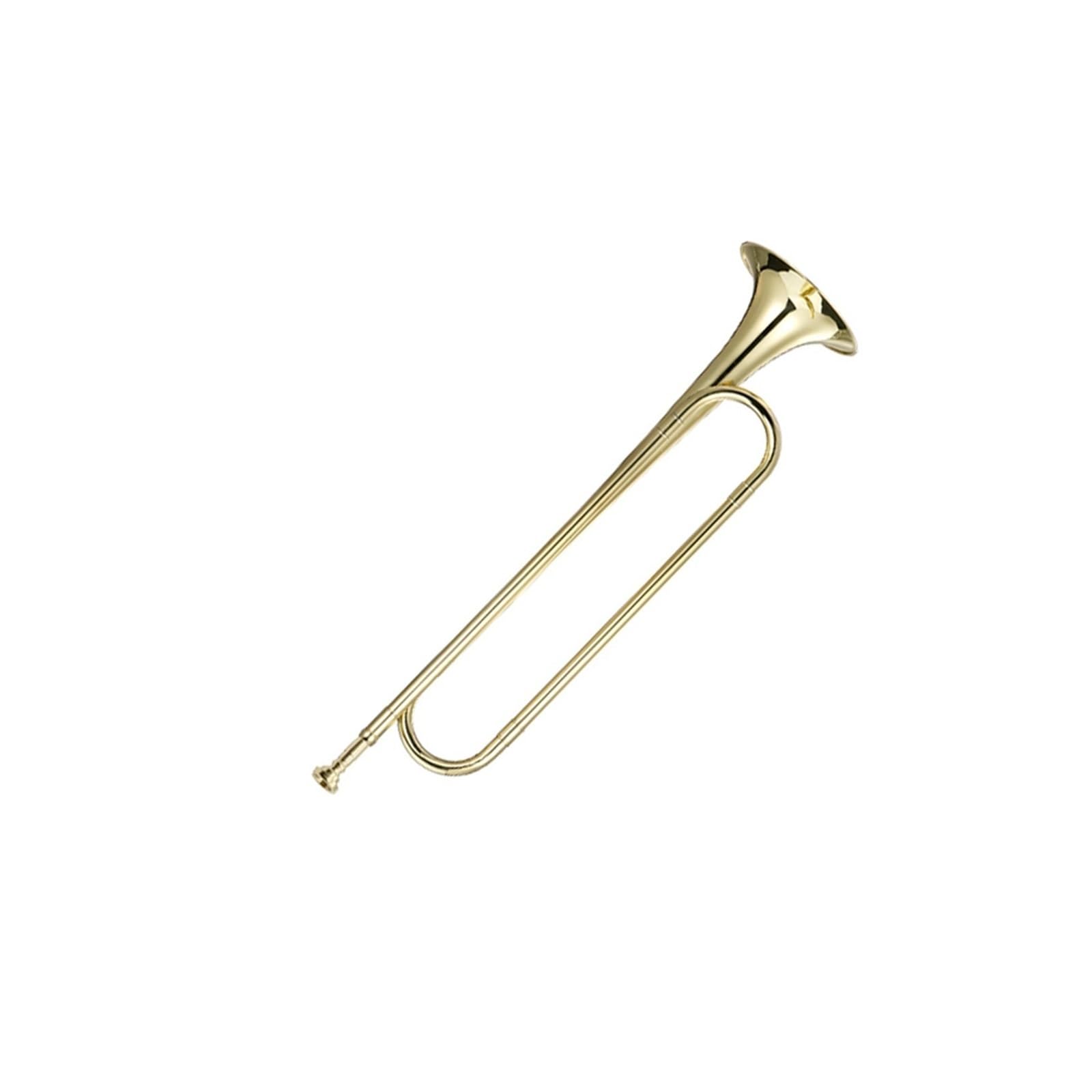 Tromba Strumento a tromba di base laccato in oro con bocchino salva-manodopera 7C. Tromba in Si bemolle per principianti