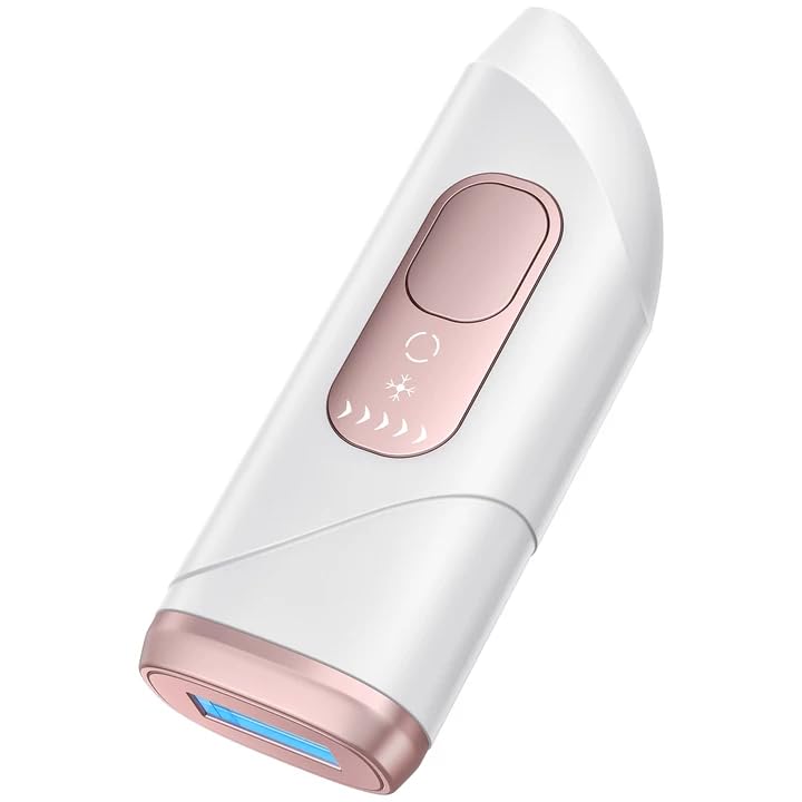 Laser Hair Removal Device IPL Hair Removal with Ice Cooling Painless Salon Quality at Home Lazer Hair Removal for Women Facial Bikini Armpit Leg Body White
