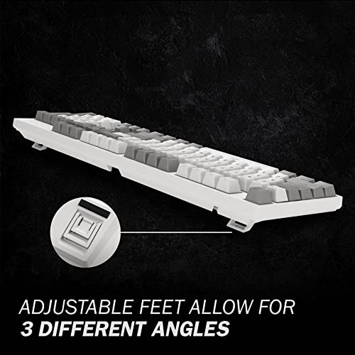 Durgod Mechanical Gaming Keyboard With Cherry Mx Speed Silver Switch Usb C Interface Tenkeyless 104 Keys Pbt Keycaps (Anti-Ghosting) For Gamer/Typists(White,Ansi/Us) #TOP3