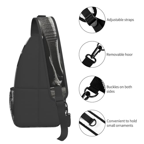 Bolso cruzado de pecho para hombre negro y blanco miniatura 5