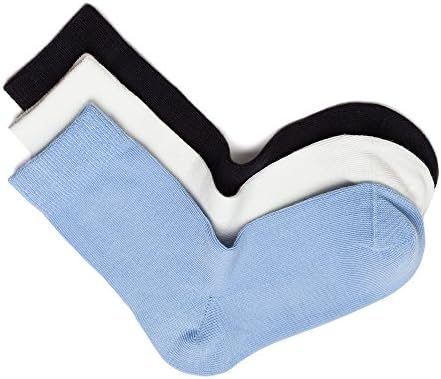 Kid's Ankle Dress Socks 3 Pairs Combed Cotton Reinforced Sole Seamless iNicety