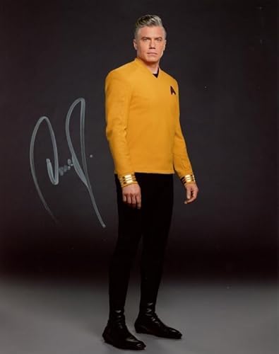 ANSON MOUNT SIGNED 8x10 PHOTO PIKE STAR TREK STRANGE NEW WORLDS RARE BECKETT BAS